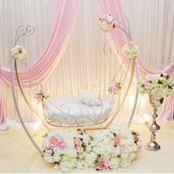 Swing Ferforje Bebek Beşiği